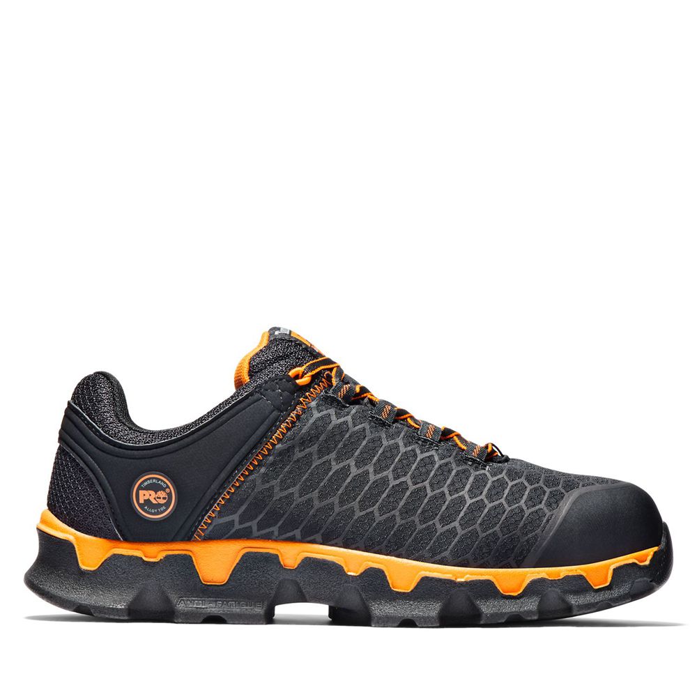 Zapatos De Seguridad Timberland Hombre Pro® Powertrain Sport Alloy Toe Eh Negras/Naranjas - Chile EX